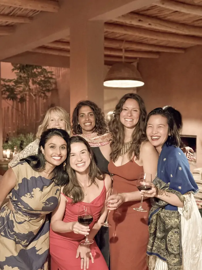 Friends from all over the world together on the last night