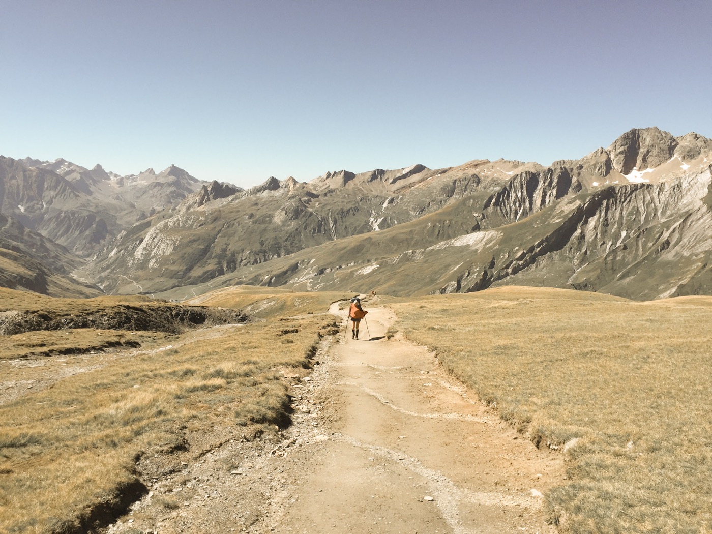 Hiking through remote landscapes