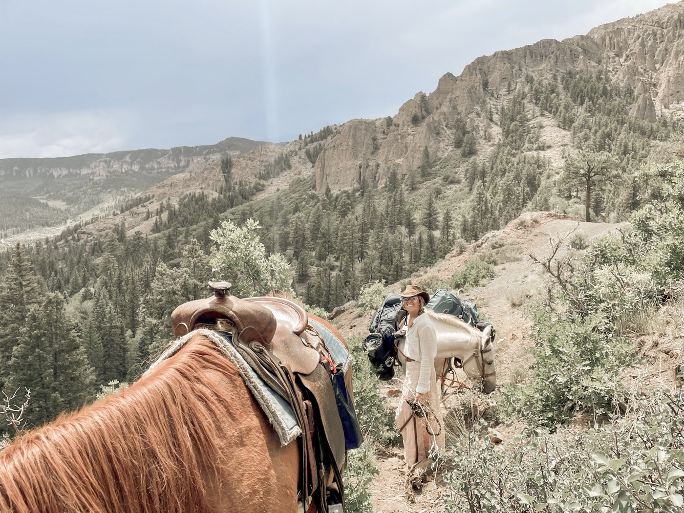 Riding through the mountains